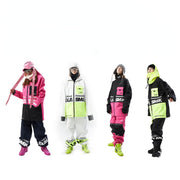 Tolasmik Fashion Snow Suit with Collar Jacket and Adjustable Length Pants