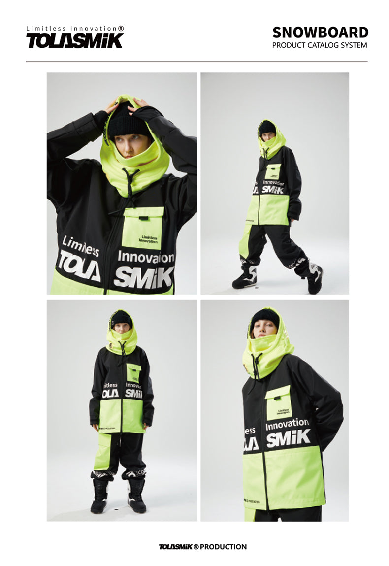 Tolasmik Fashion Snow Suit with Collar Jacket and Adjustable Length Pants