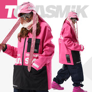 Tolasmik Fashion Snow Suit with Collar Jacket and Adjustable Length Pants