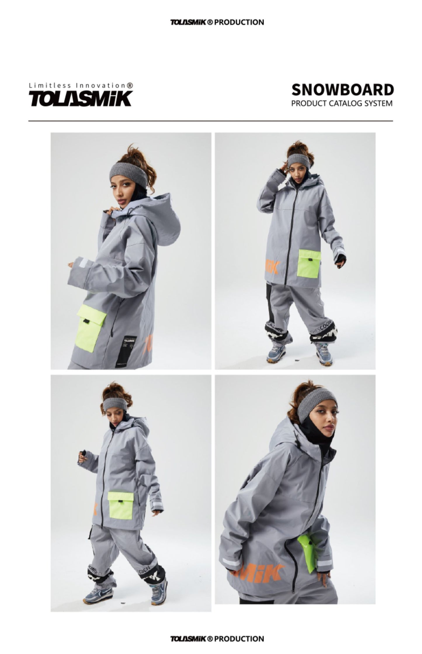 Tolasmik Fashion Snow Suit with A Hooded Jacket and A Length Adjustable Pants