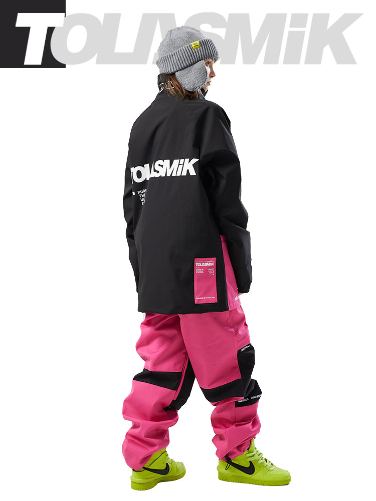 Tolasmik Fashion Snow Suit with Collar Jacket and Adjustable Length Pants