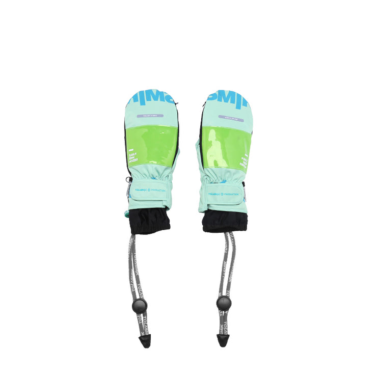 Tolasmik Snowboard Mittens with Wrist Bands Protection