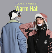 Tolasmik Ski Snowboard Hard Shell Helmet with Warm Hat